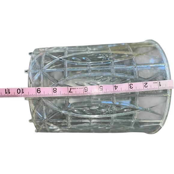 Vintage Hollywood Regency Yellow Filigree Waste Trash Basket Can W/ Liner - Picture 10 of 11